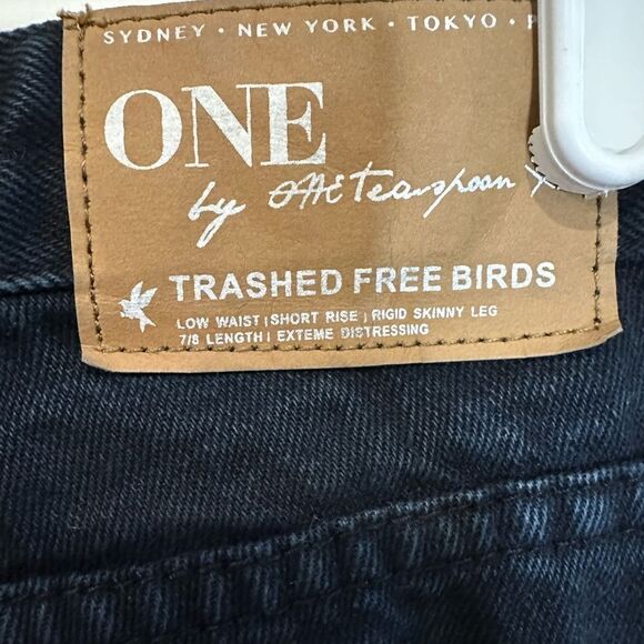 One by one teaspoon trashed freebirds distressed jeans - Picture 4 of 6